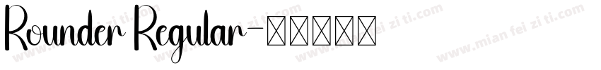Rounder Regular字体转换